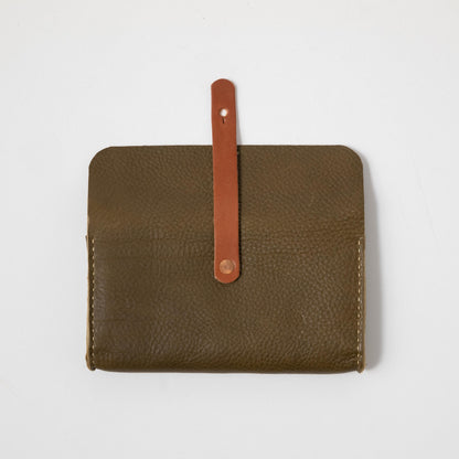 Olive Cypress Clutch Wallet- leather clutch bag - leather handmade bags - KMM &amp; Co.
