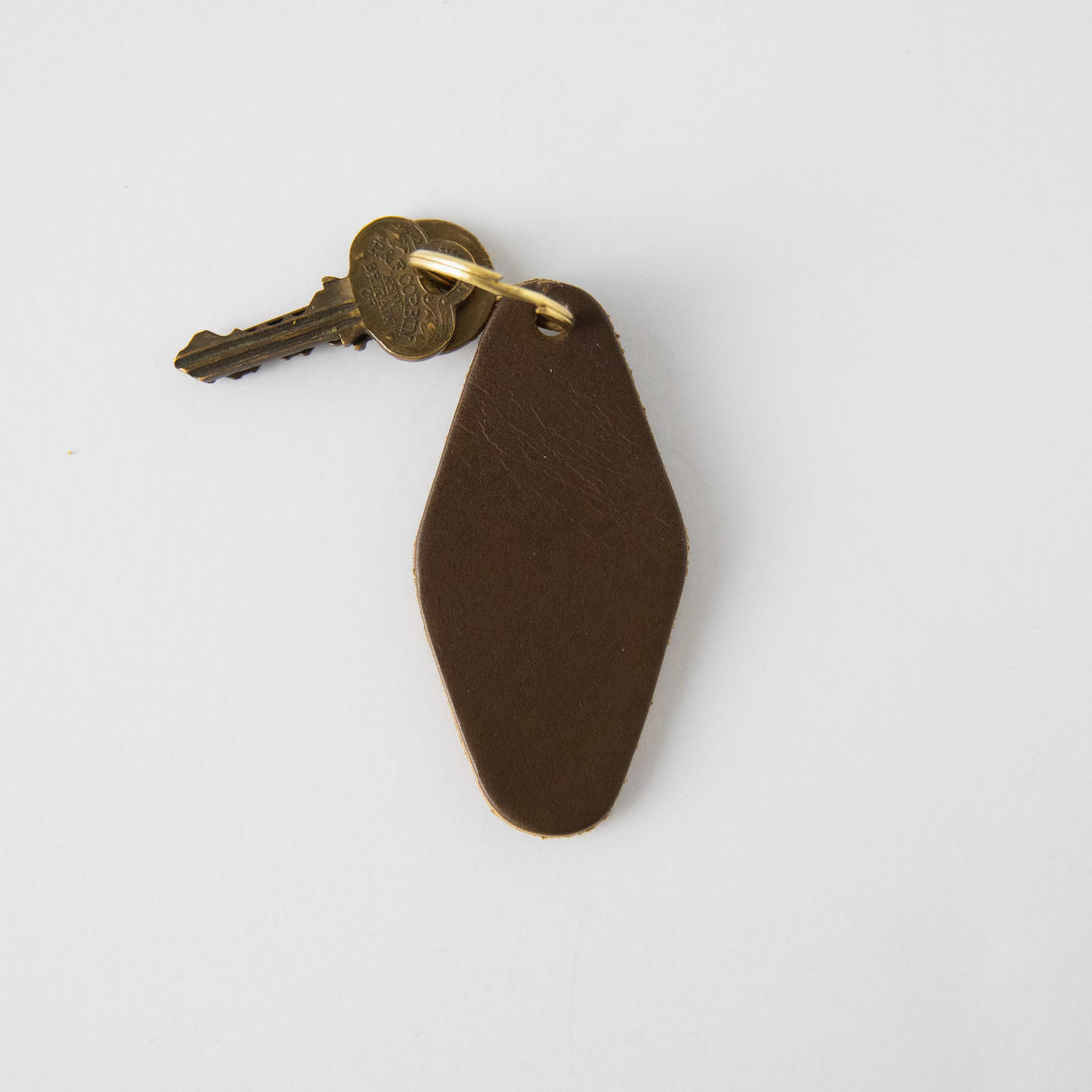 Olive Hotel Key Fob- leather keychain - leather key holder - leather key fob - KMM &amp; Co.