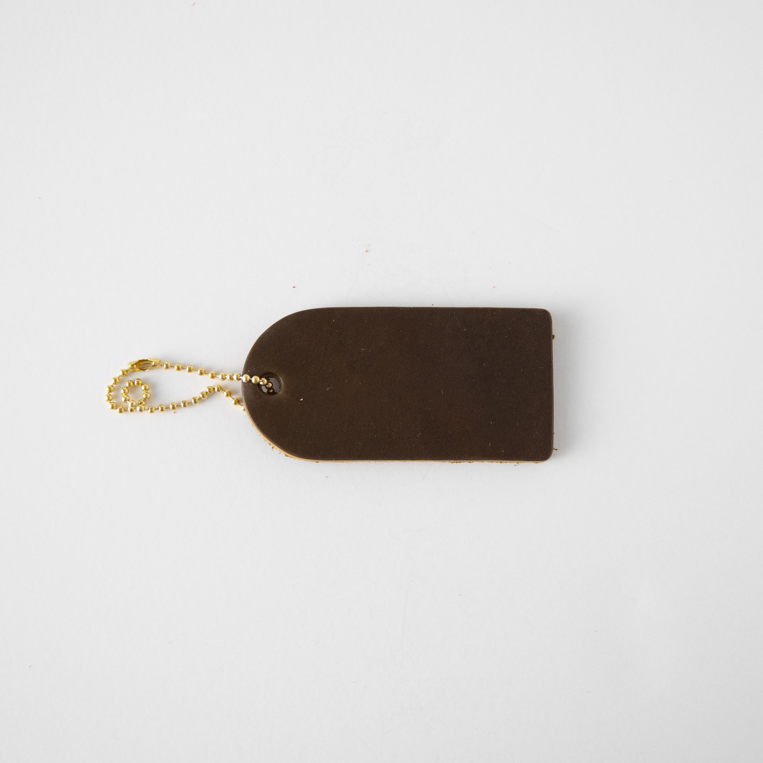 Olive Mini Leather Tag- personalized luggage tags - custom luggage tags - KMM &amp; Co.