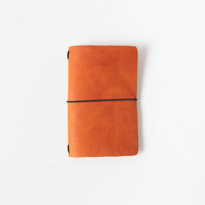 Paprika Travel Notebook- leather journal - leather notebook - KMM &amp; Co.