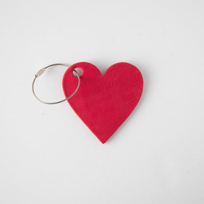 Pink Leather Heart Tag- personalized luggage tags - custom luggage tags - KMM &amp; Co.