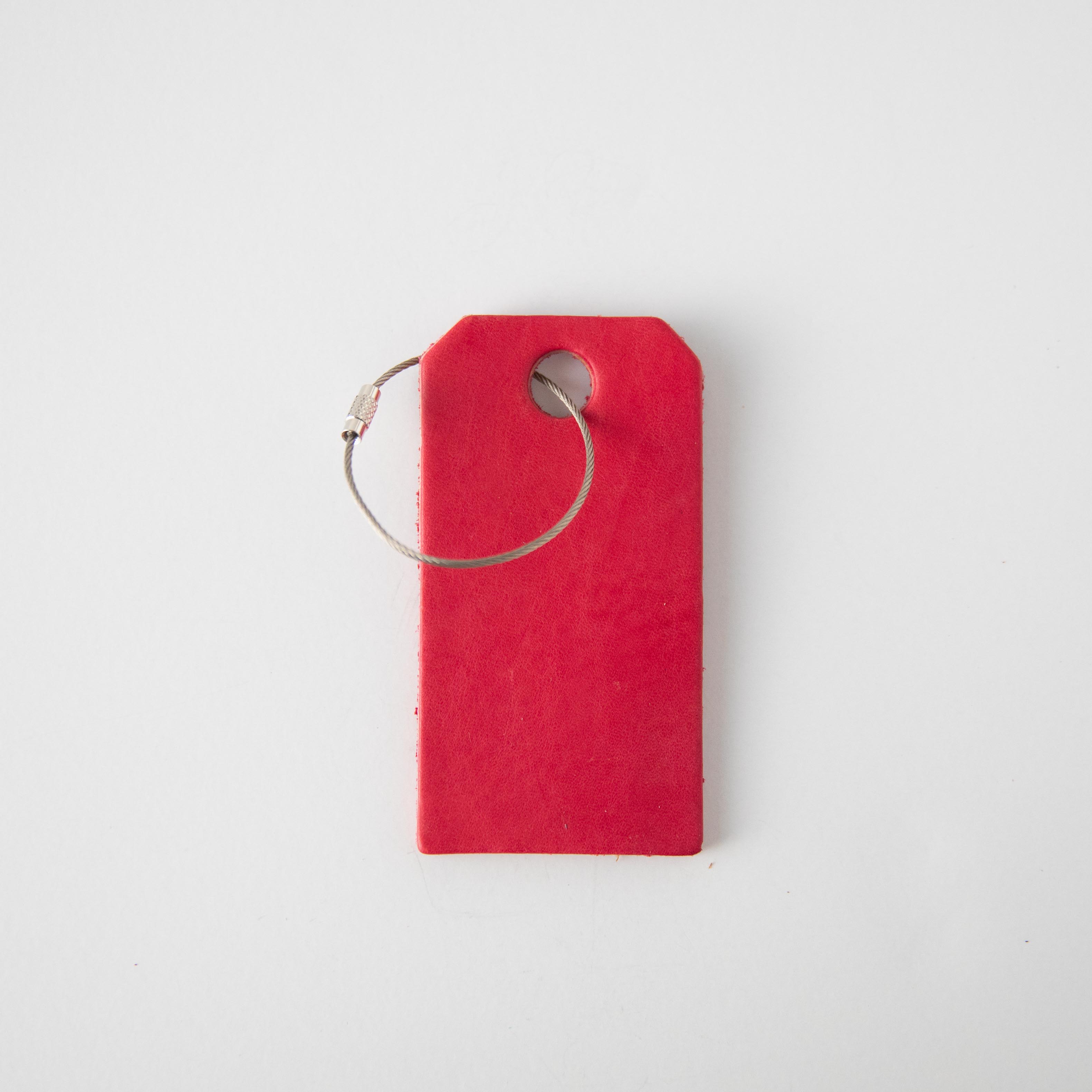 Pink Leather Tag- personalized luggage tags - custom luggage tags - KMM &amp; Co.