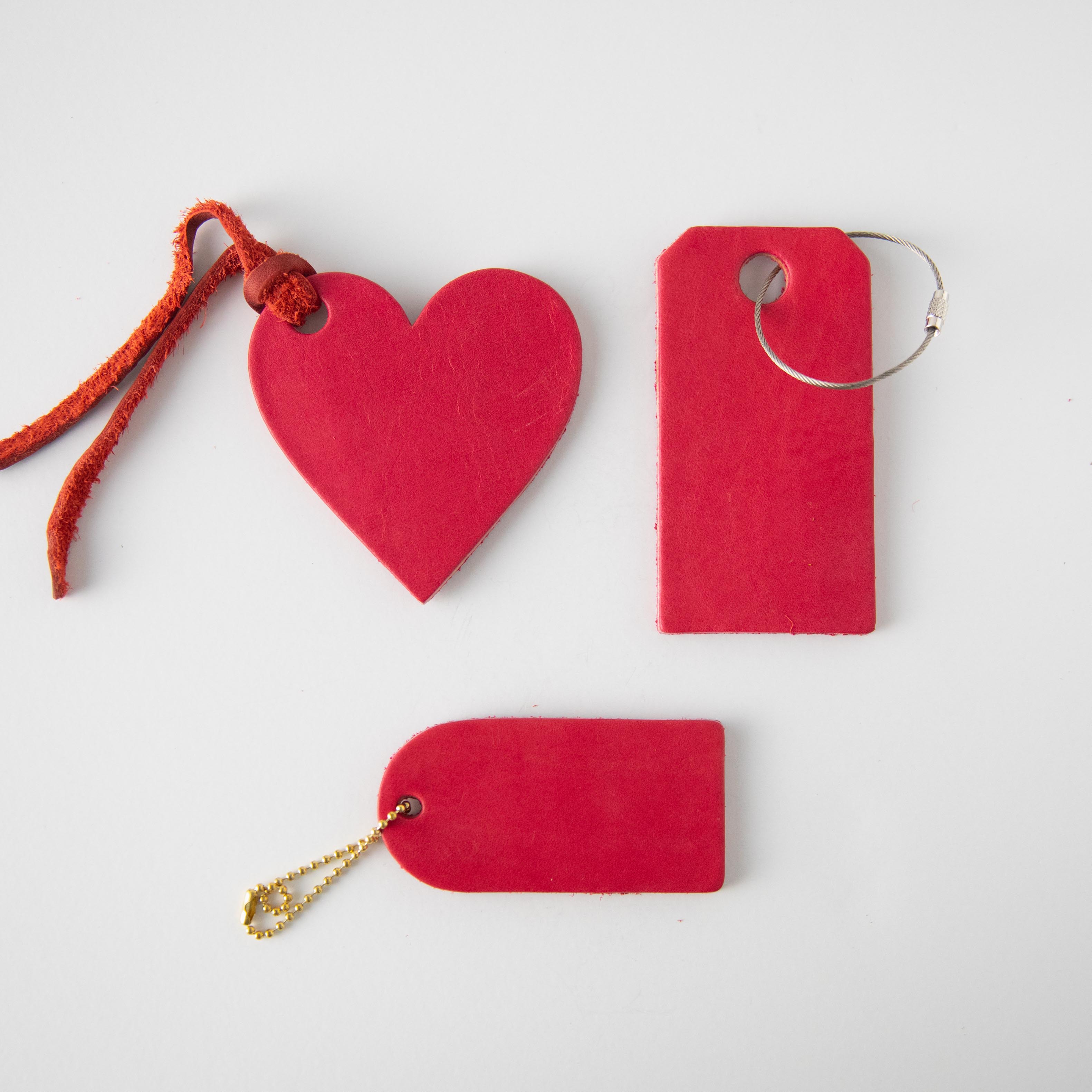 Pink Mini Leather Tag- personalized luggage tags - custom luggage tags - KMM &amp; Co.