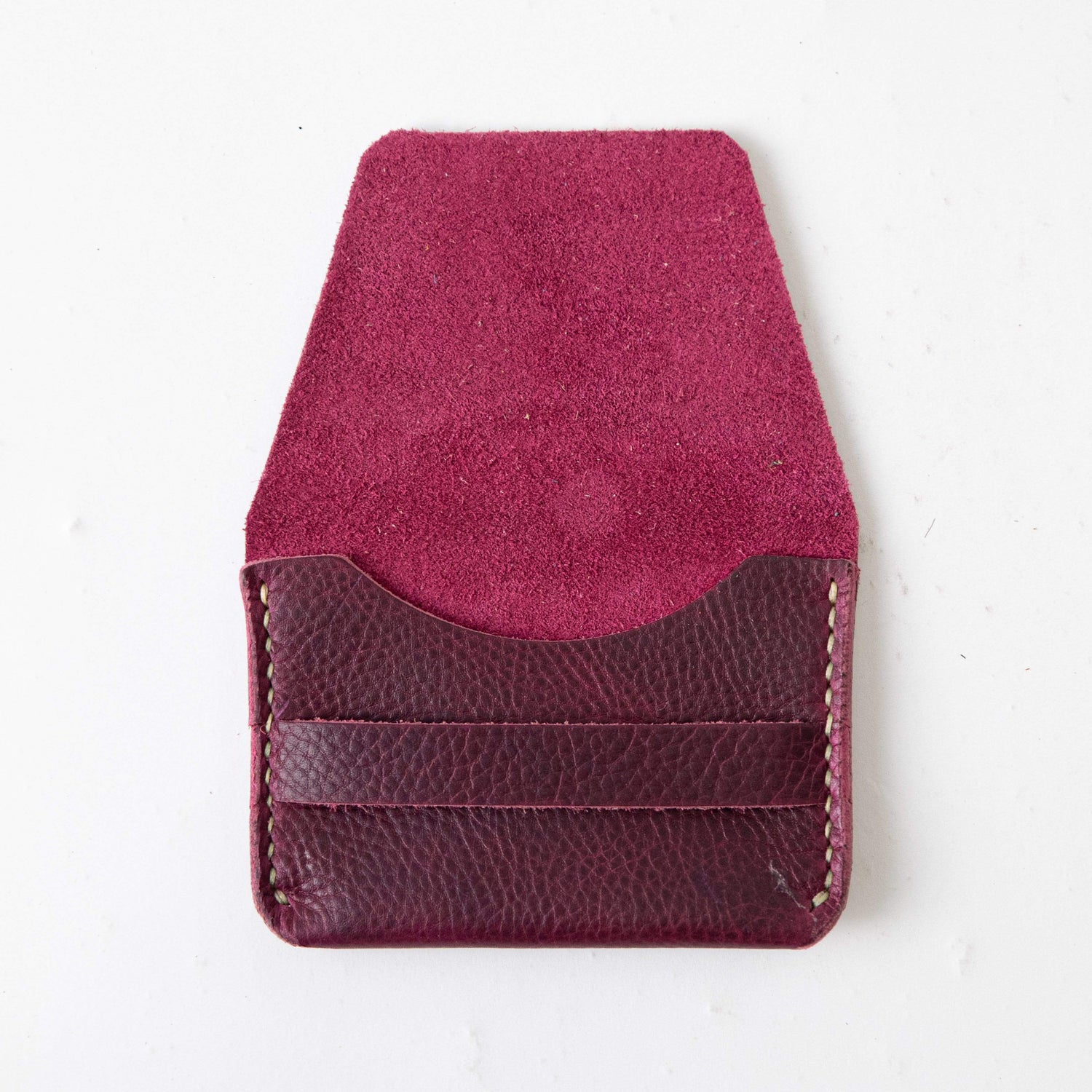 Purple Kodiak Flap Wallet- mens leather wallet - handmade leather wallets at KMM &amp; Co.