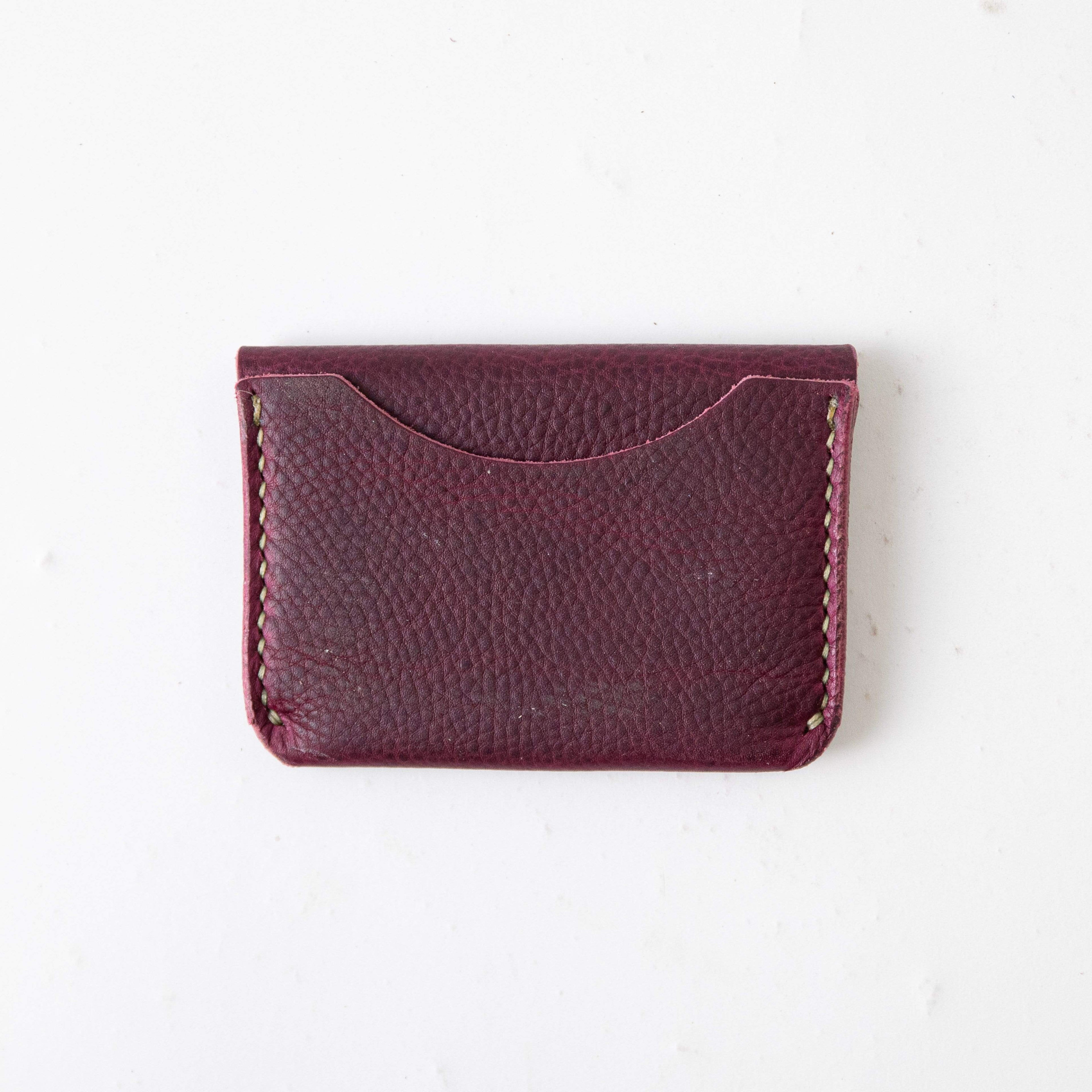 Purple Kodiak Flap Wallet- mens leather wallet - handmade leather wallets at KMM &amp; Co.