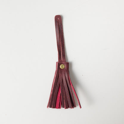 Purple Kodiak Leather Tassel- leather tassel keychain - KMM &amp; Co.