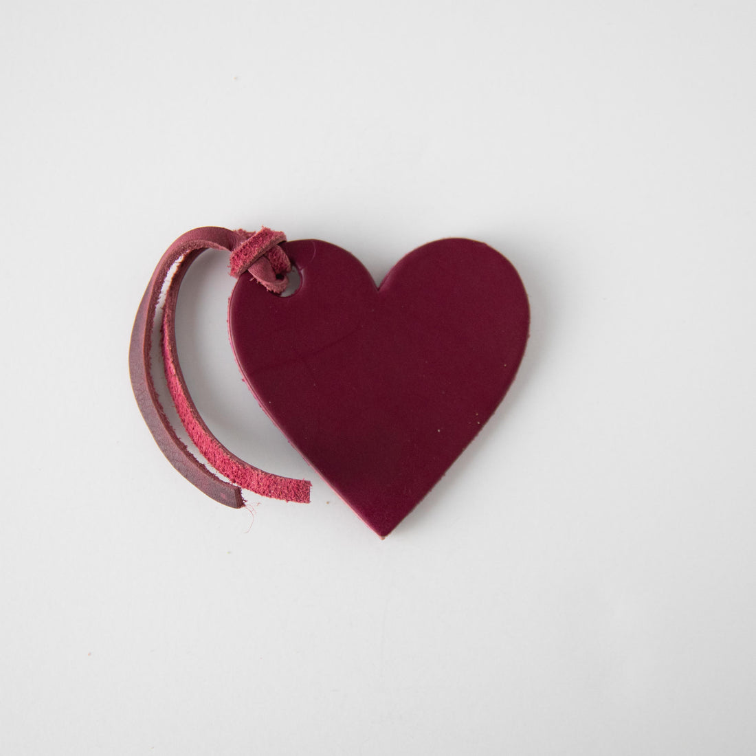 Purple Leather Heart Tag- personalized luggage tags - custom luggage tags - KMM &amp; Co.