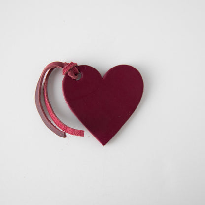 Purple Leather Heart Tag- personalized luggage tags - custom luggage tags - KMM &amp; Co.