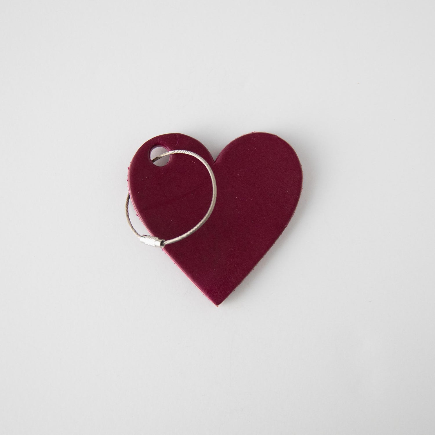 Purple Leather Heart Tag- personalized luggage tags - custom luggage tags - KMM &amp; Co.