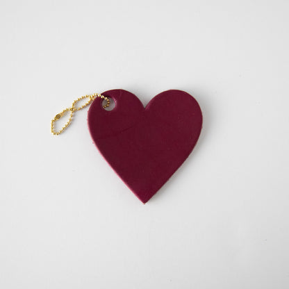 Purple Leather Heart Tag- personalized luggage tags - custom luggage tags - KMM &amp; Co.