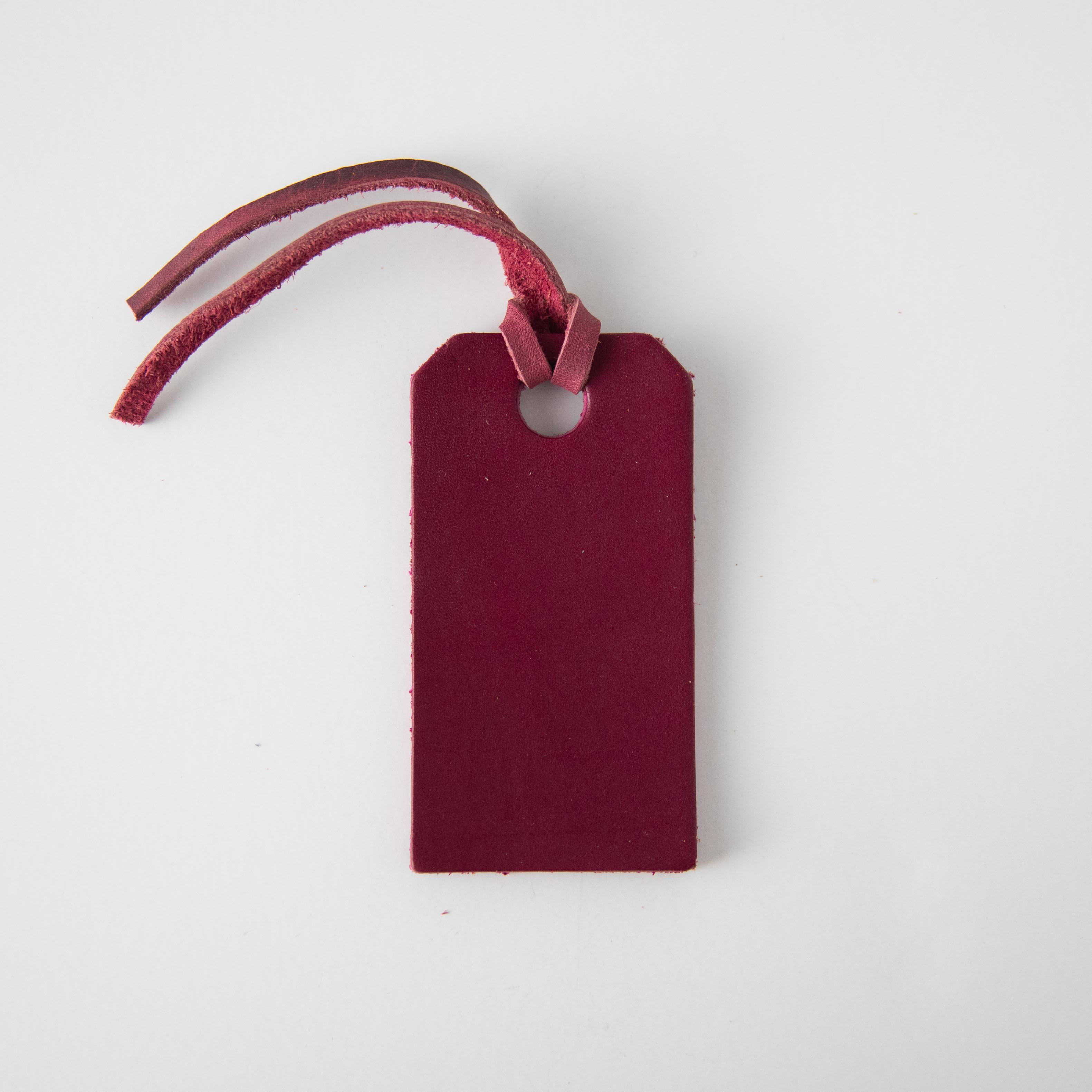 Purple Leather Tag- personalized luggage tags - custom luggage tags - KMM &amp; Co.