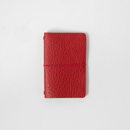 Red Cypress Travel Notebook- leather journal - leather notebook - KMM &amp; Co.