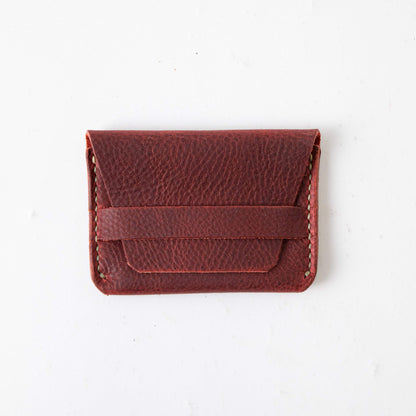 Red Kodiak Flap Wallet- mens leather wallet - handmade leather wallets at KMM &amp; Co.