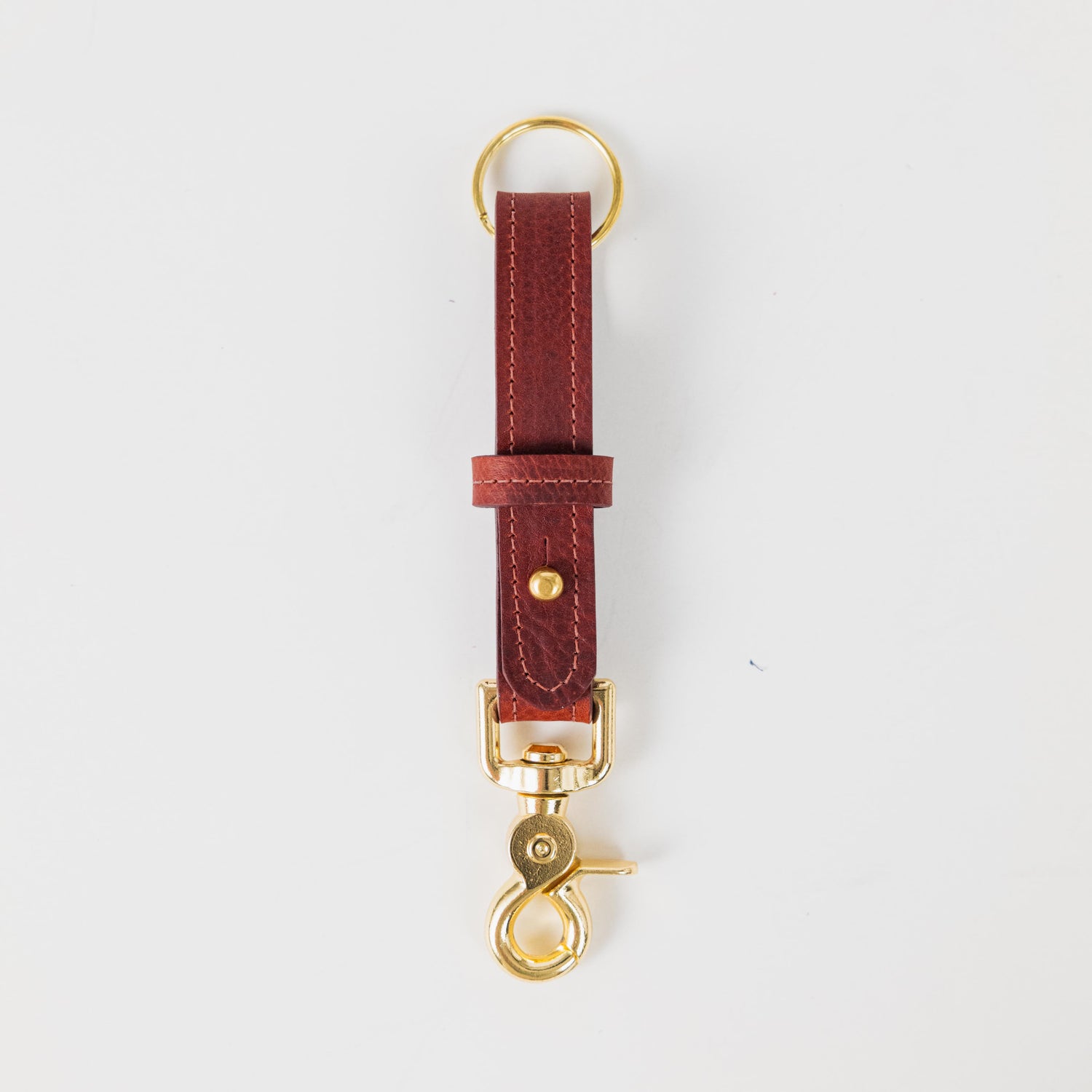 Red Kodiak Key Lanyard- leather keychain for men and women - KMM &amp; Co.
