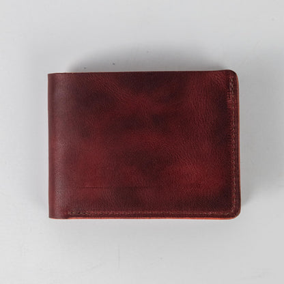 Russet Brown Dublin Billfold- leather billfold wallet - mens leather bifold wallet - KMM &amp; Co.