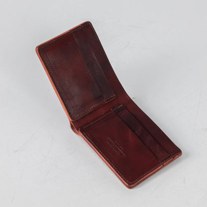 Russet Brown Dublin Billfold- leather billfold wallet - mens leather bifold wallet - KMM &amp; Co.