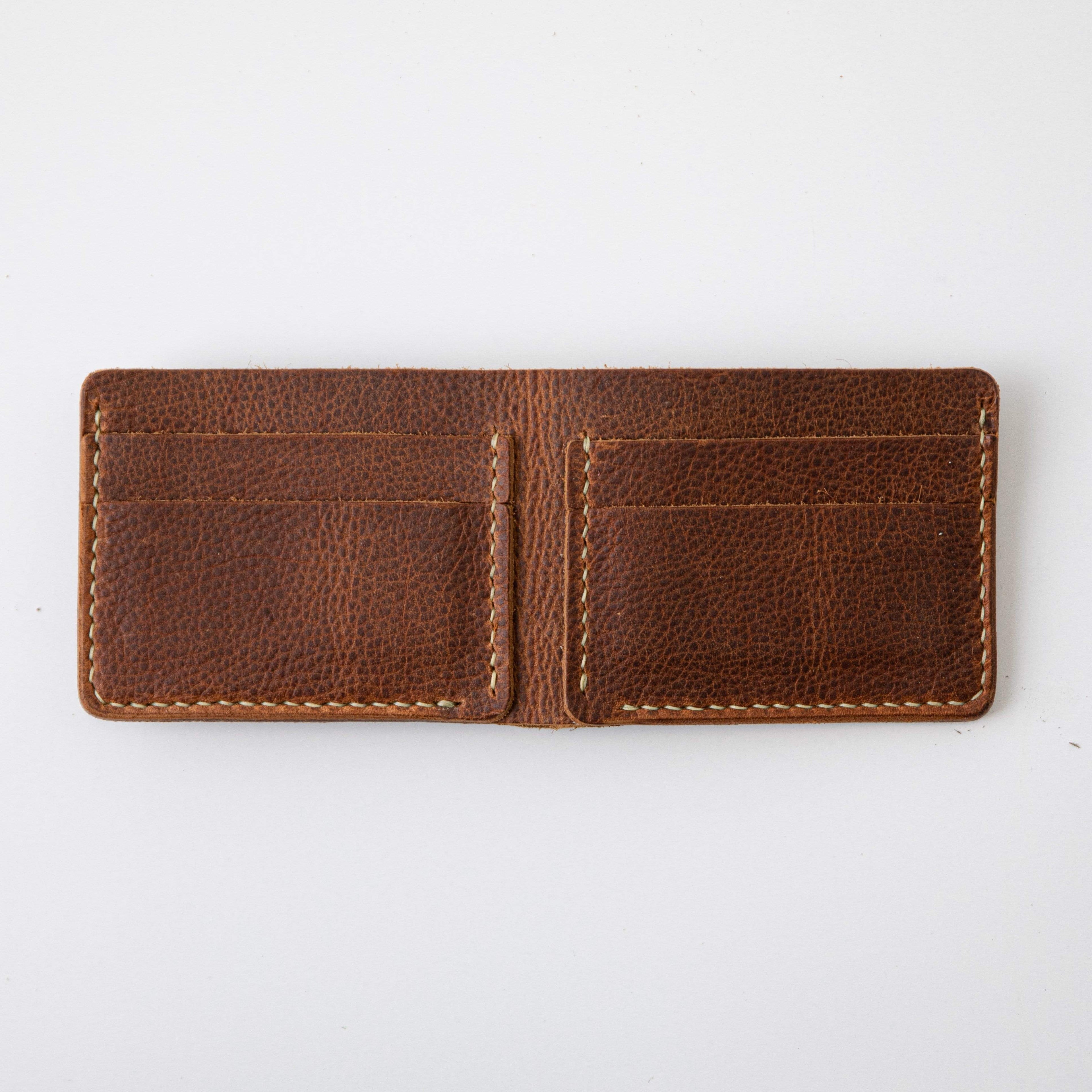 Tan Kodiak Billfold- leather billfold wallet - mens leather bifold wallet - KMM &amp; Co.