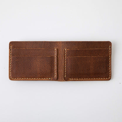 Tan Kodiak Billfold- leather billfold wallet - mens leather bifold wallet - KMM &amp; Co.