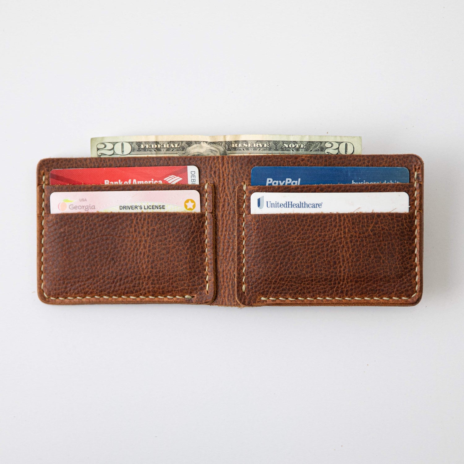 Tan Kodiak Billfold- leather billfold wallet - mens leather bifold wallet - KMM &amp; Co.