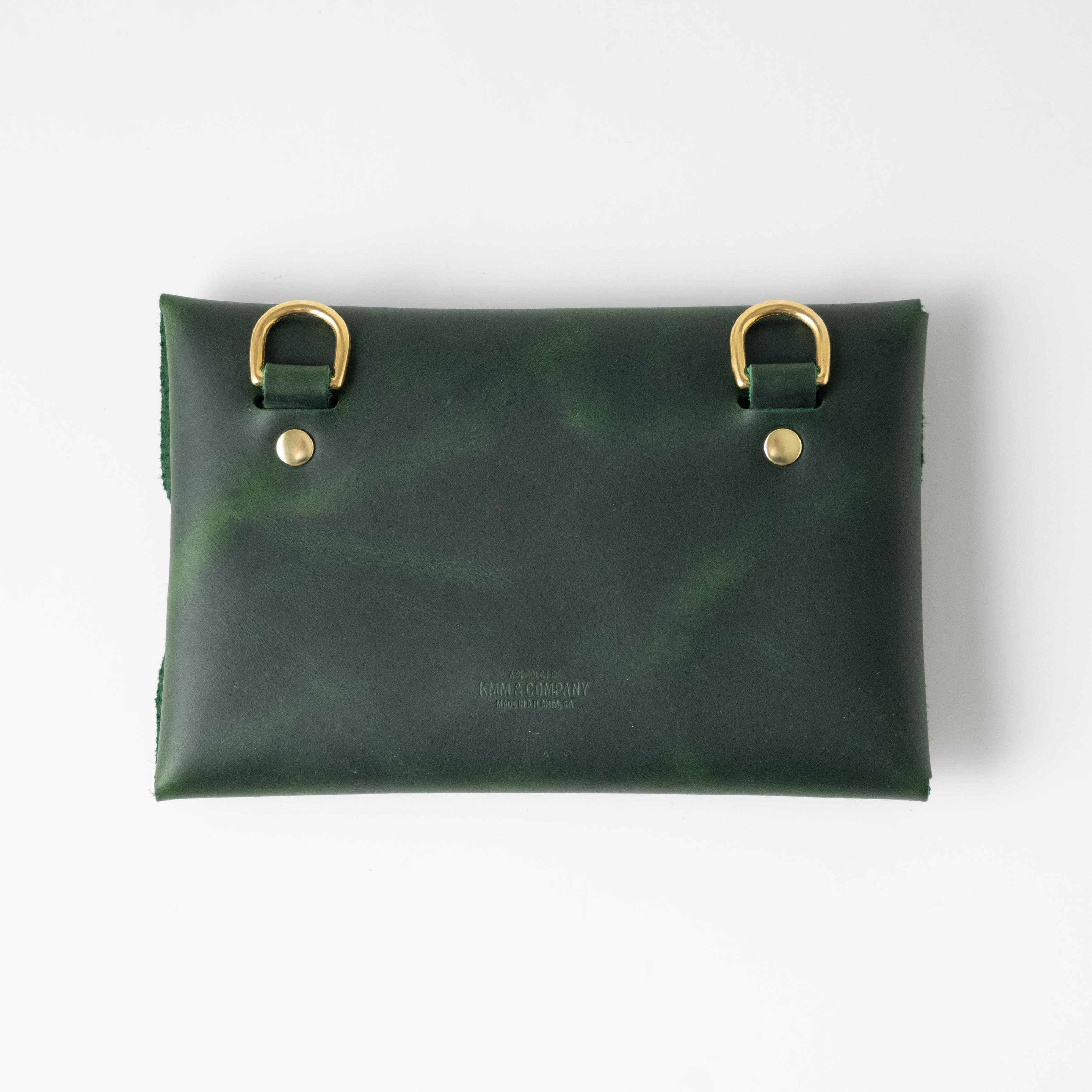Tan Kodiak Envelope Clutch- leather clutch bag - handmade leather bags - KMM &amp; Co.