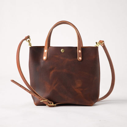 Tan Kodiak Mini Tote- tan small tote bags handmade in America