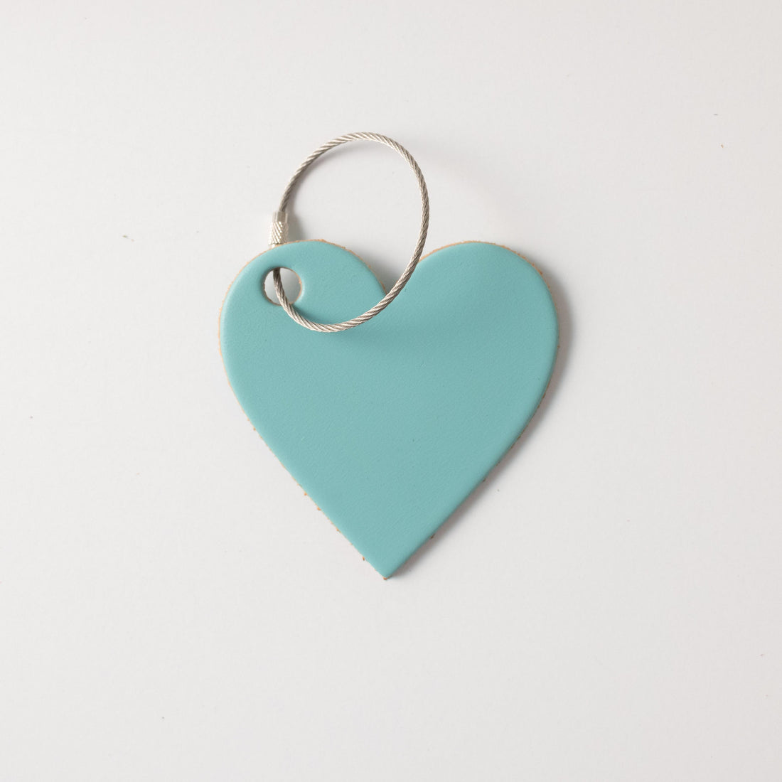 Topaz Leather Heart Tag- personalized luggage tags - custom luggage tags - KMM &amp; Co.
