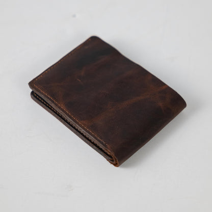 Tortoiseshell Billfold- leather billfold wallet - mens leather bifold wallet - KMM &amp; Co.