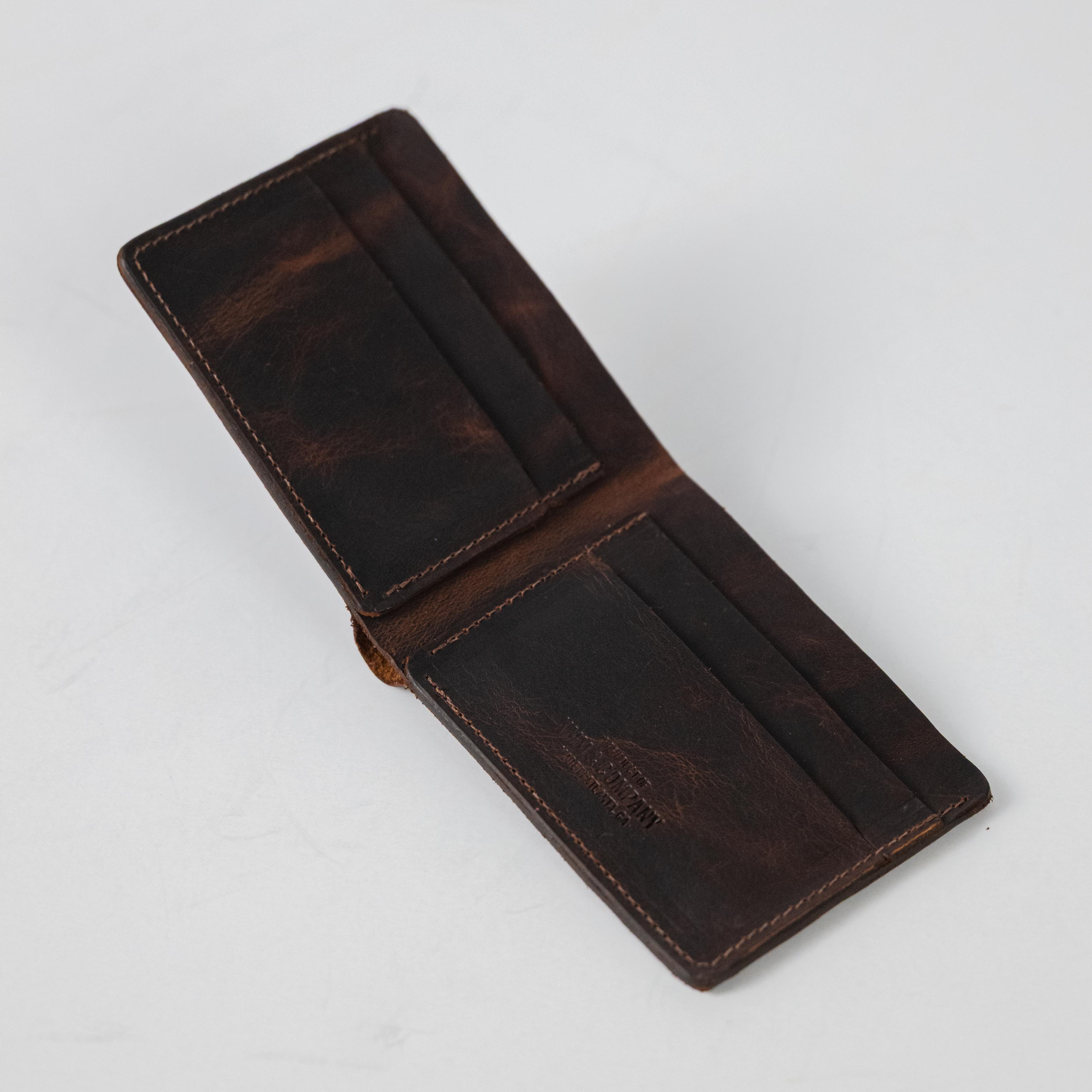 Tortoiseshell Billfold- leather billfold wallet - mens leather bifold wallet - KMM &amp; Co.