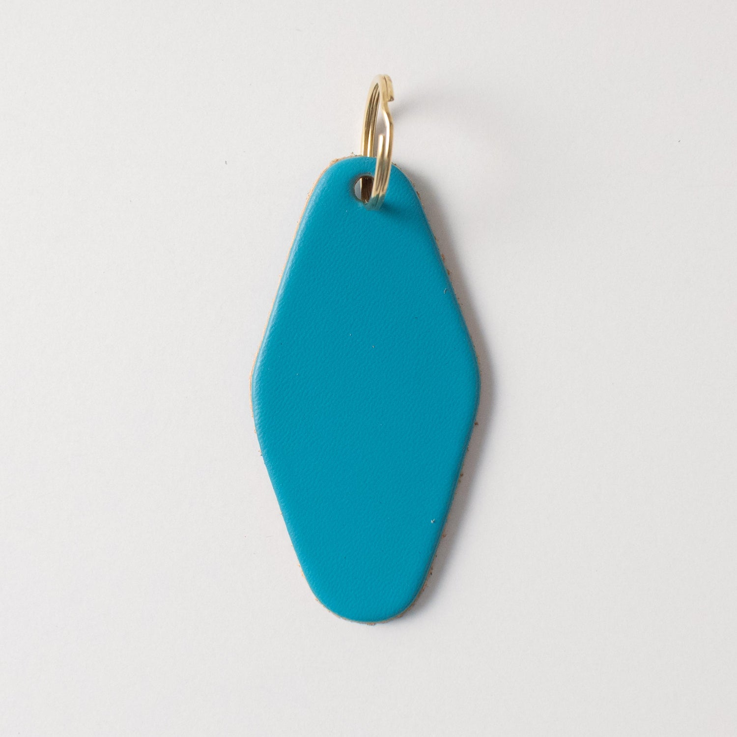Turquoise Hotel Key Fob- leather keychain - leather key holder - leather key fob - KMM &amp; Co.