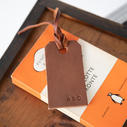 Vegetable Tanned Leather Tag- personalized luggage tags - custom luggage tags - KMM &amp; Co.