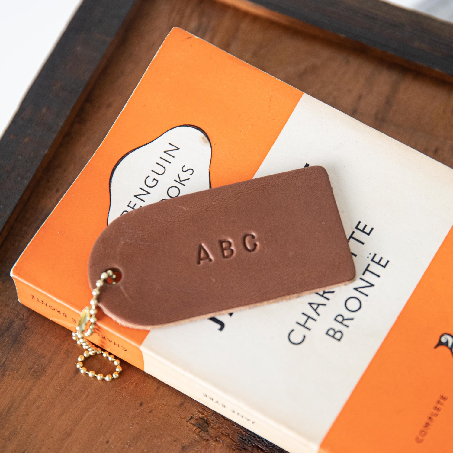 Vegetable Tanned Mini Leather Tag- personalized luggage tags - custom luggage tags - KMM &amp; Co.
