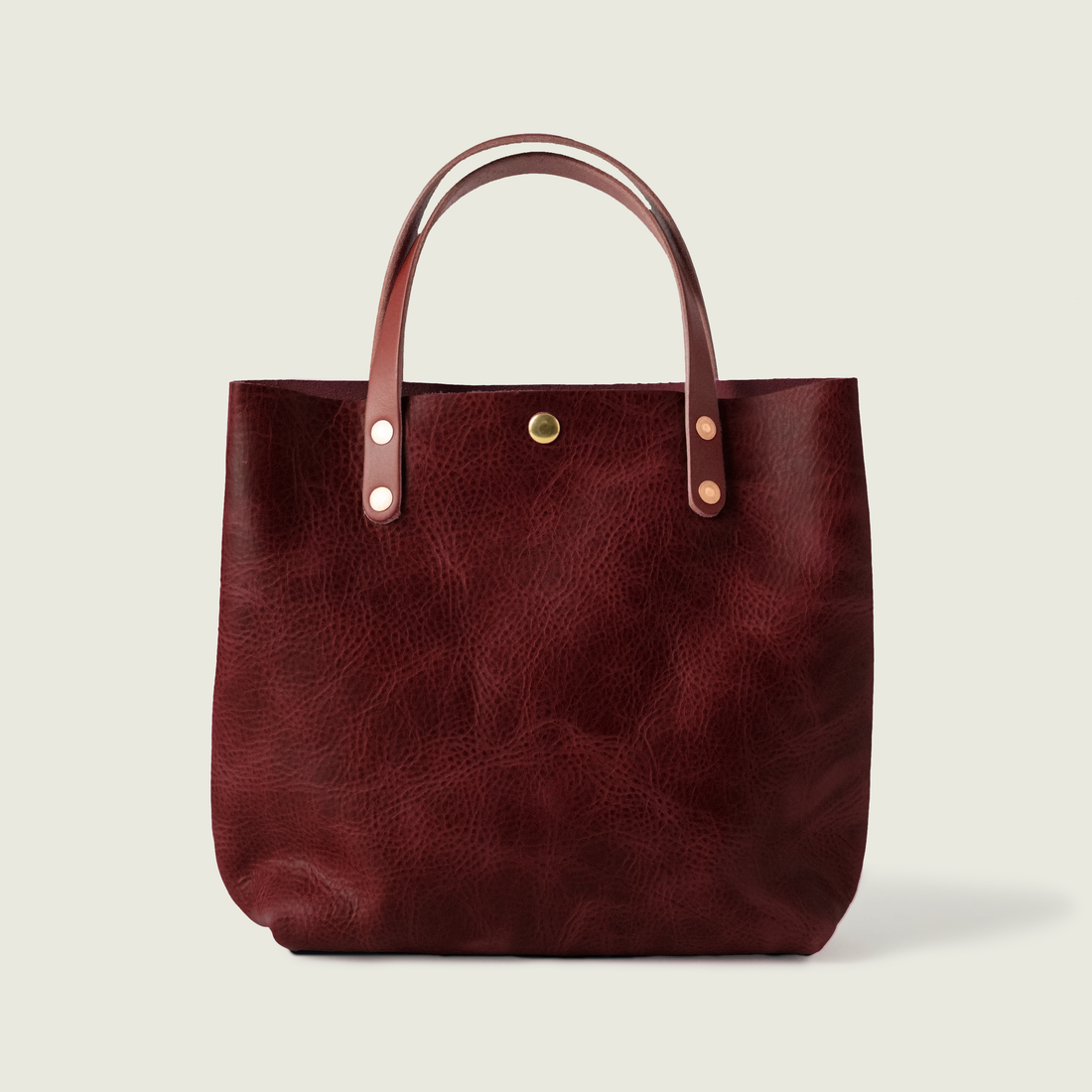 Dark Cherry Bulldog Mini Tote