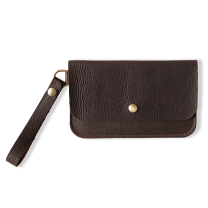Brown Kodiak Wristlet Clutch