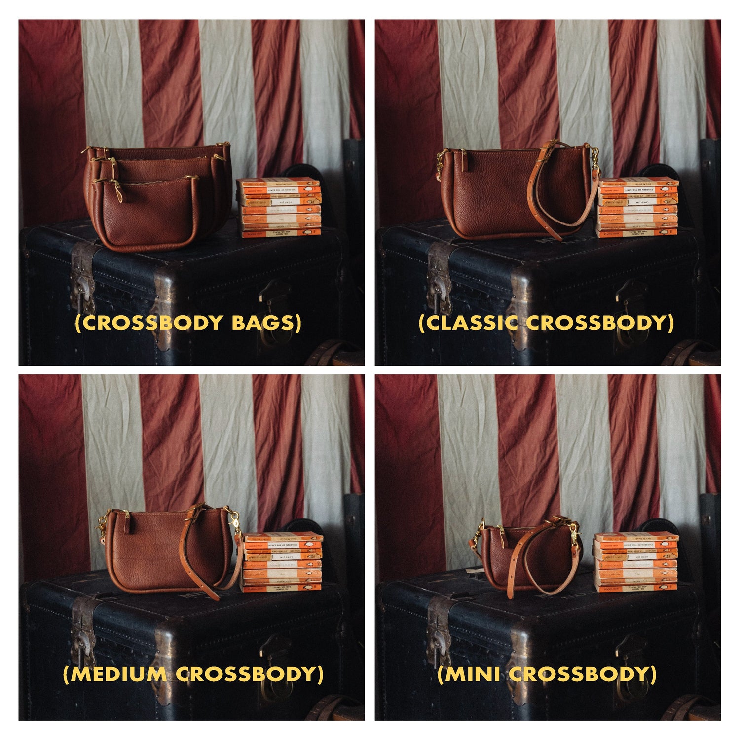 Leather Roulette Medium Crossbody Bag