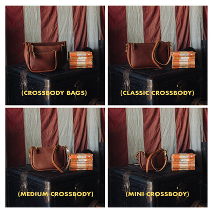 Leather Roulette Medium Crossbody Bag