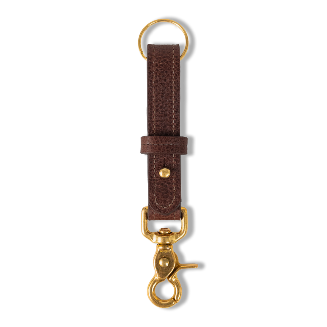 Dark Brown Bulldog Key Lanyard