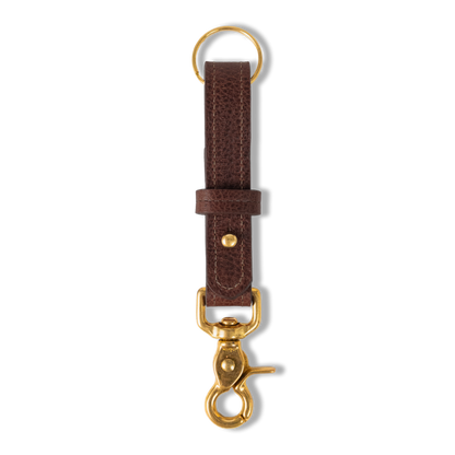 Dark Brown Bulldog Key Lanyard