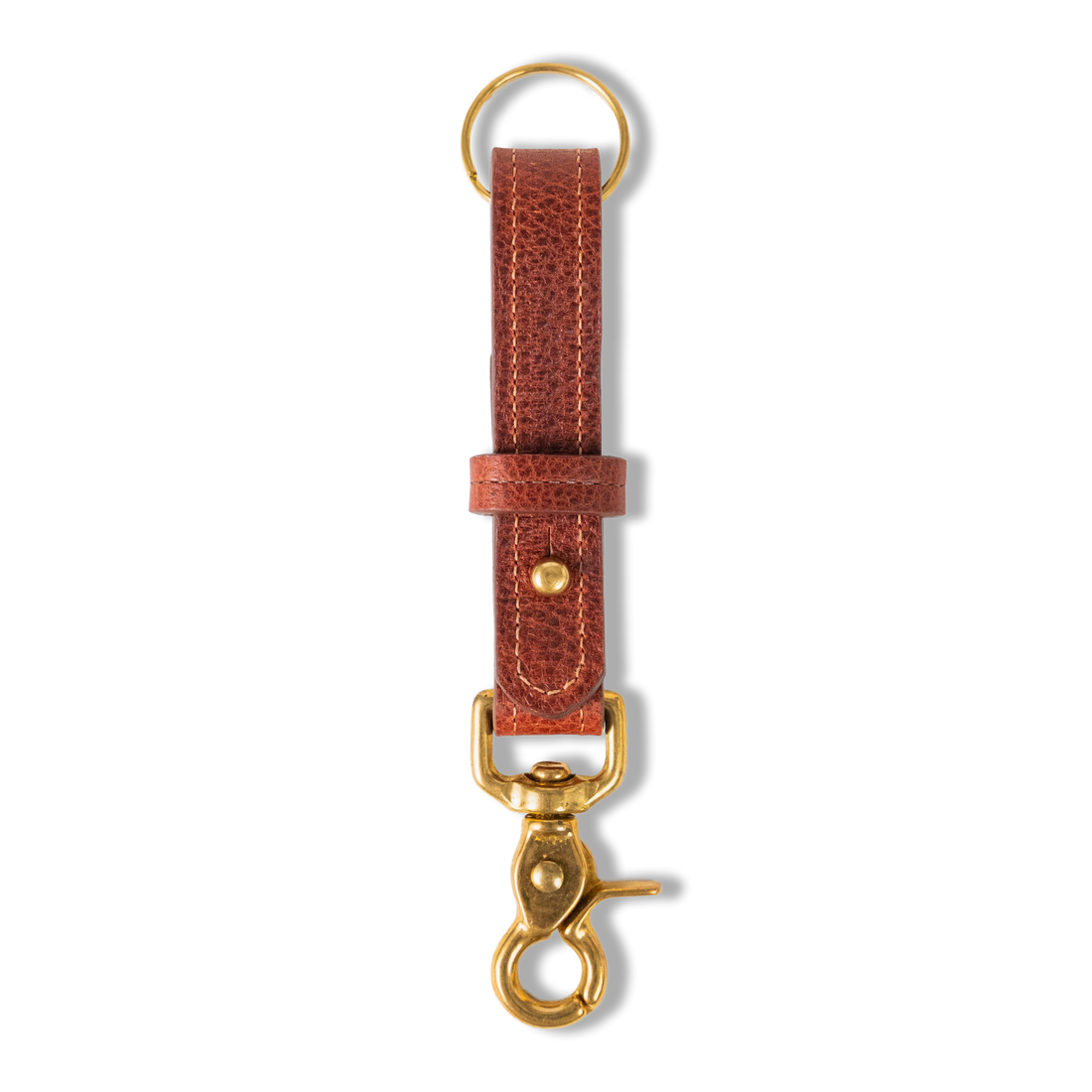 Dark Tan Bulldog Key Lanyard