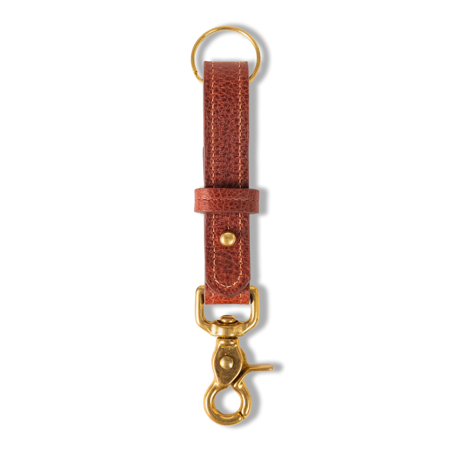 Dark Tan Bulldog Key Lanyard