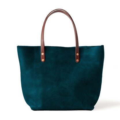 Dark Teal Bulldog East West Tote
