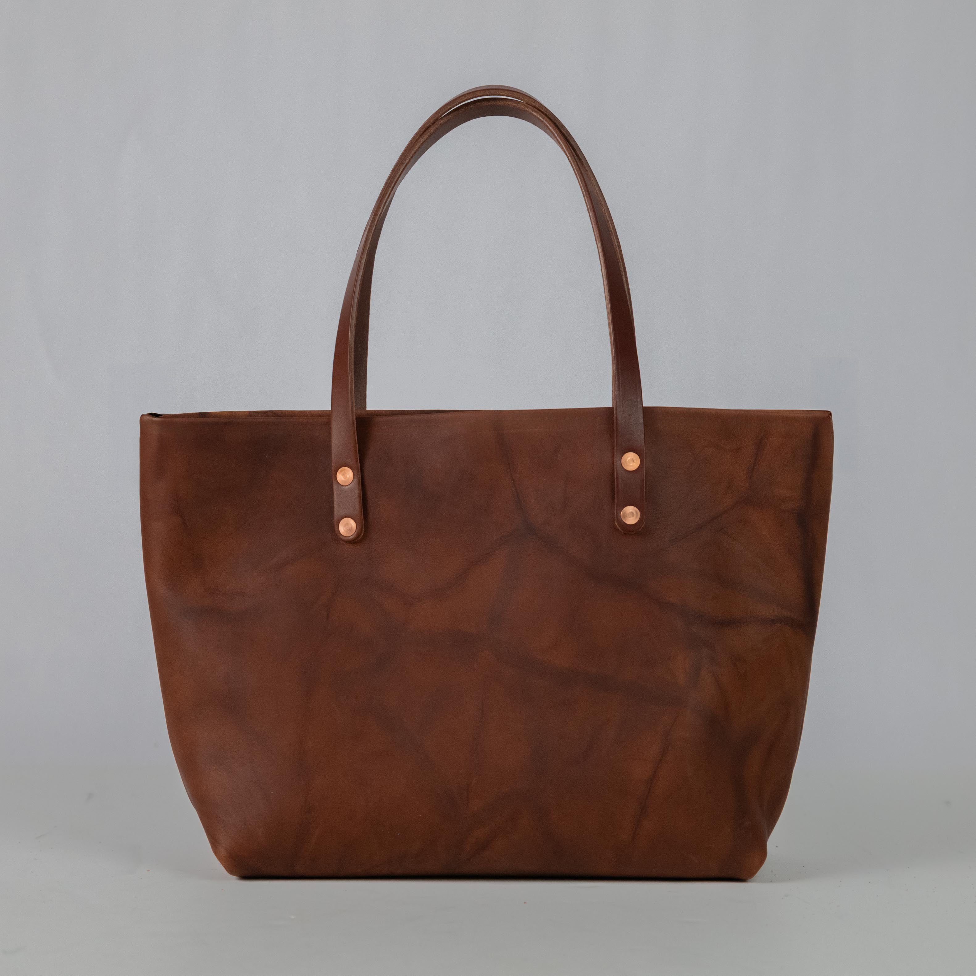 Tan Crunch East West Tote