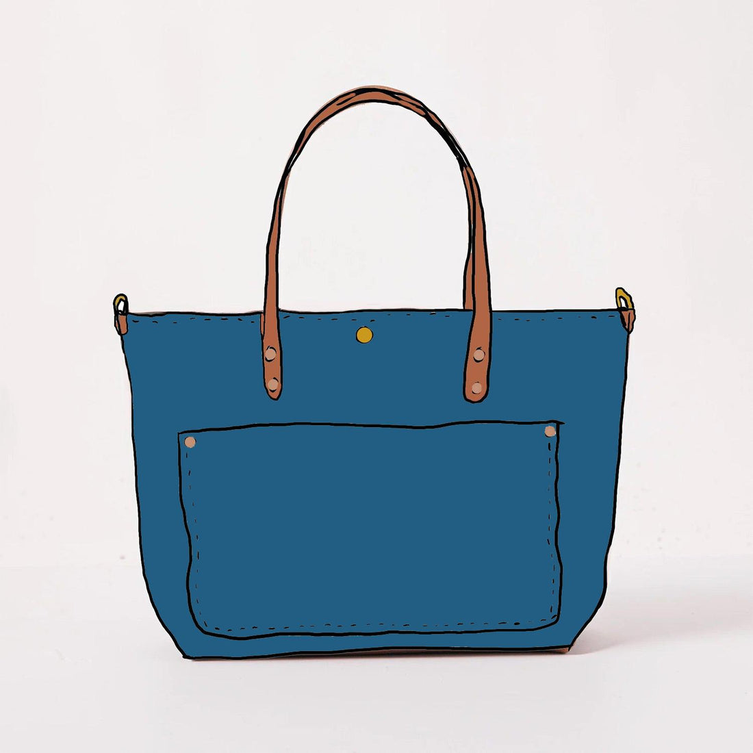 Leather Roulette East West Travel Tote