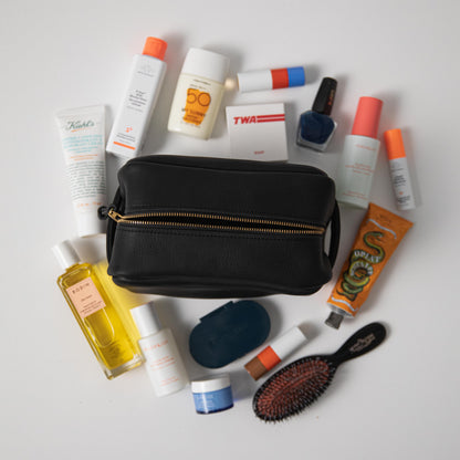 Dark Brown Bulldog Travel Kit