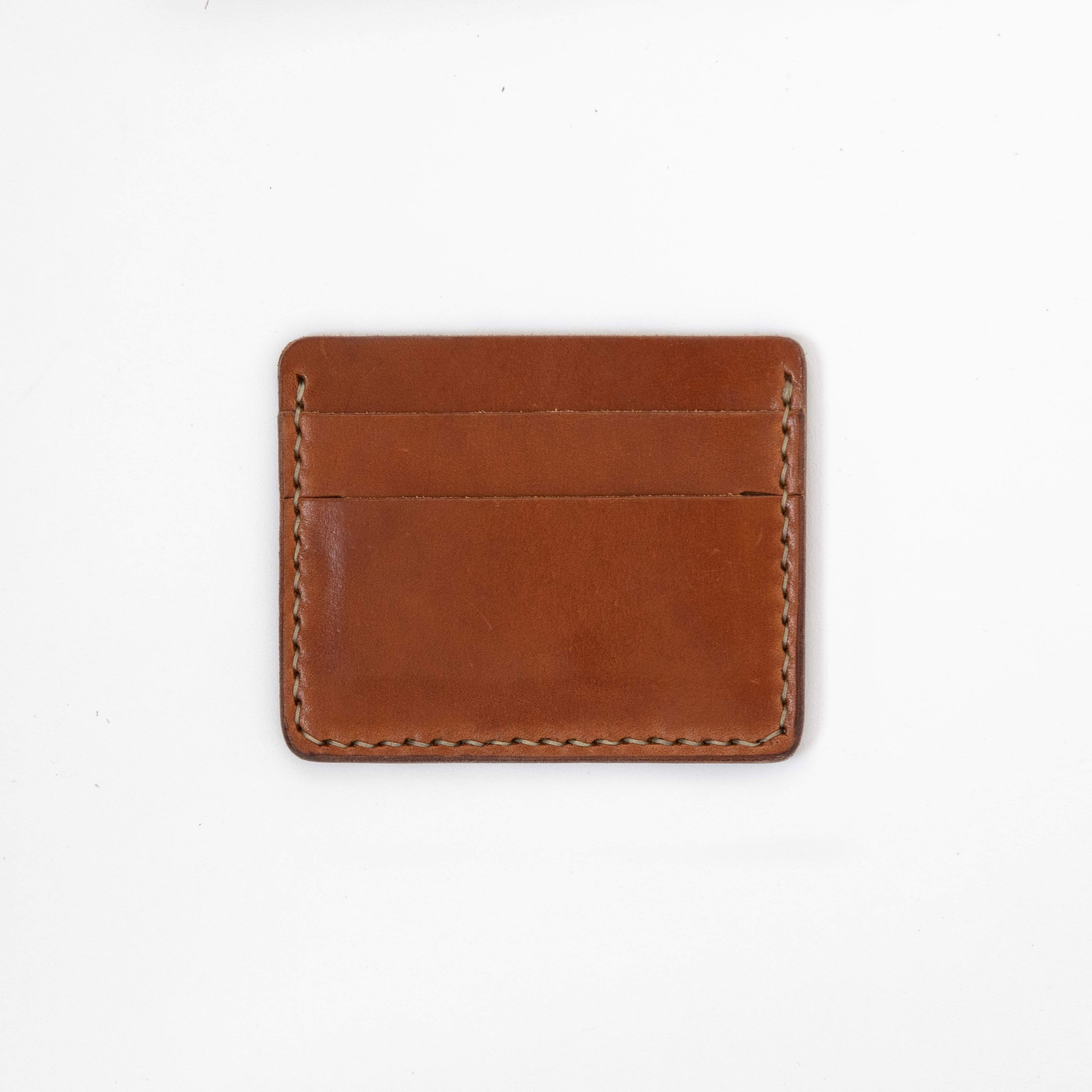 Buck Brown Slim Card Wallet- slim wallet - mens leather wallet - KMM &amp; Co.