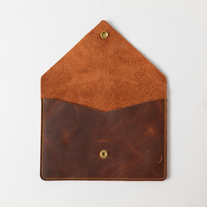 Tan Kodiak Leather Clutch