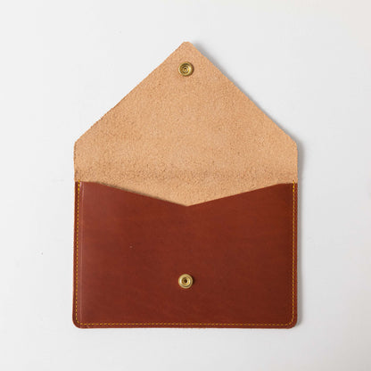 English Tan Dublin Leather Clutch