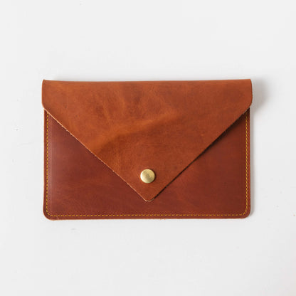 English Tan Dublin Leather Clutch