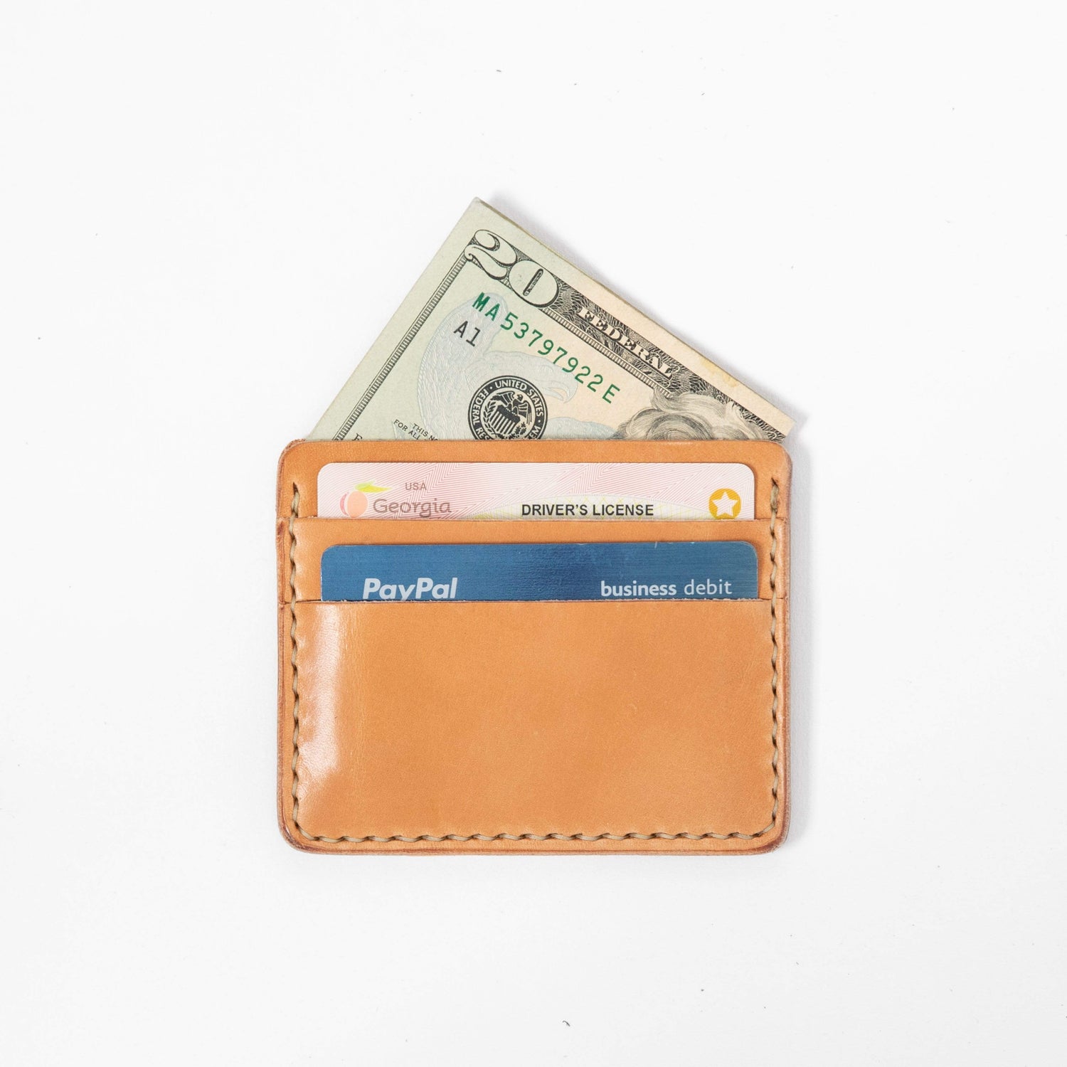 Russet Slim Card Wallet- slim wallet - mens leather wallet - KMM &amp; Co.