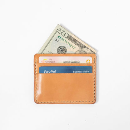 Russet Slim Card Wallet- slim wallet - mens leather wallet - KMM &amp; Co.