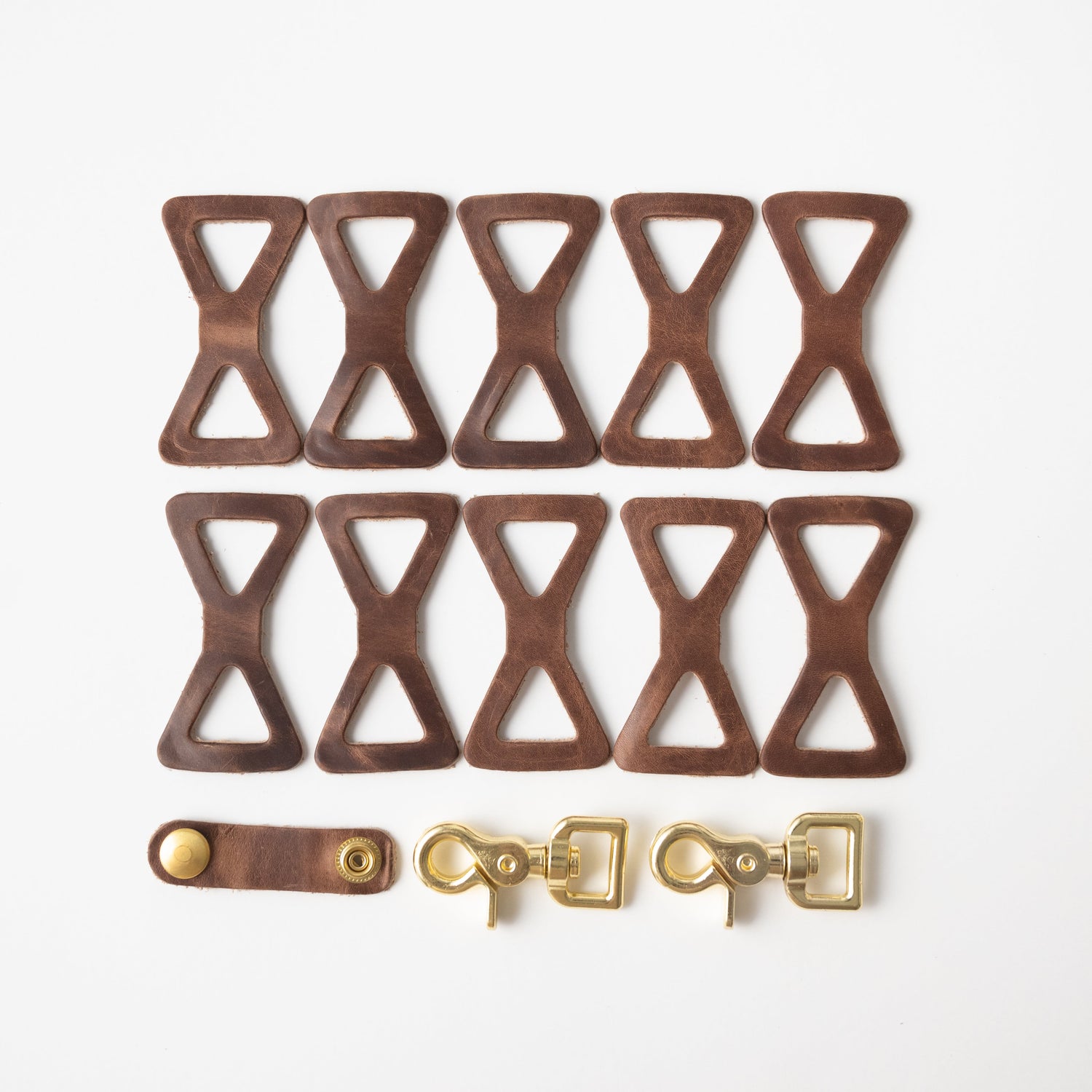 English Tan Leather Chain Links
